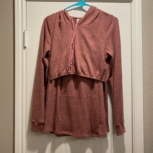 EUC small everyday hoodie in raspberry sorbet